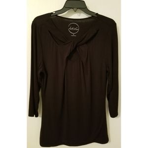 Black Long Sleeve Blouse, XL